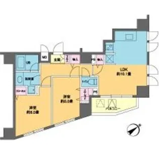 カスタリア北上野【9階】の間取り