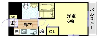 クリスタルグランツ大阪センターst【5階】の間取り