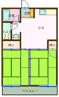 龍南コーポ【2階】の間取り