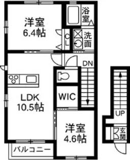 スクイムタウンB【2階】の間取り