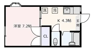 ハイネスブルー【1階】の間取り