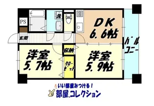 ニューシティアパートメンツ南小倉I【9階】の間取り