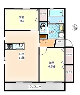 メイフェアA【2階】の間取り