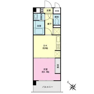 プライムネクサス東大井【4階】の間取り