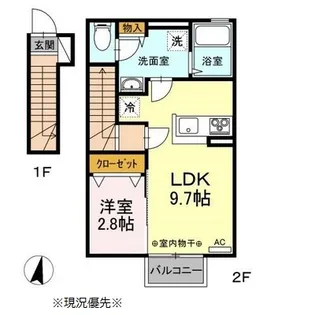 The 海津【2階】の間取り