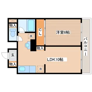 平和マンション北仙台【3階】の間取り