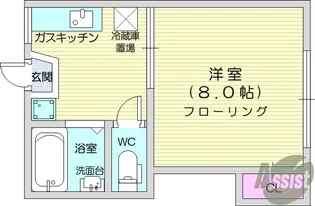 シティ中島丁A【1階】の間取り