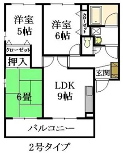 JUSSEマンションII【1階】の間取り