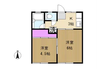 富士ハイツC号棟【1階】の間取り