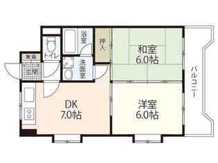 ジョイパレス南観音【6階】の間取り