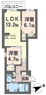 スカイレジデンス【3階】の間取り