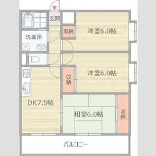 ガーデン成法【4階】の間取り