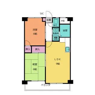 黒川ターミナルハイツ【7階】の間取り