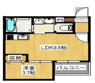 ALEGRIA道明寺II【3階】の間取り