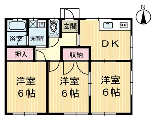 栃木県鹿沼市玉田町【一戸建】の間取り