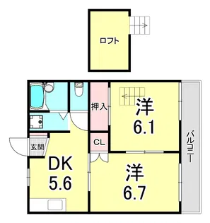カーサ西舞子【1階】の間取り