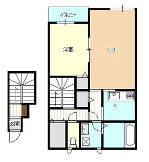 新潟県新発田市新栄町2【アパート】の間取り