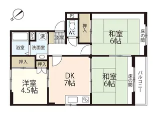 トリヴァンベール田方【2階】の間取り