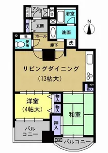 エストラーセ長池第5号棟【5階】の間取り