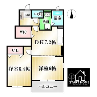 カトル・セゾンI【1階】の間取り