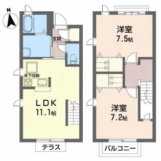 COZY HILLS A【1階】の間取り