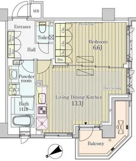 パークアクシスプレミア表参道【3階】の間取り