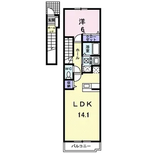 愛知県豊橋市駒形町字道南【アパート】の間取り