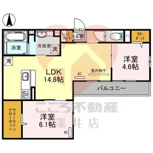 メゾンドエスポワール北長尾【3階】の間取り