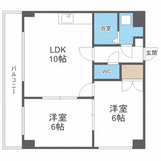 プログレスシティ菊水【4階】の間取り