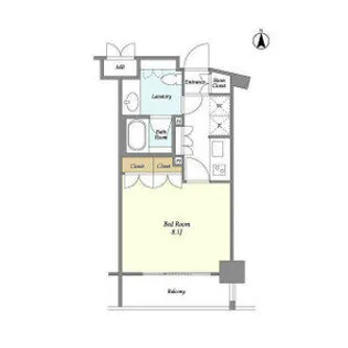 オーキッドレジデンス神楽坂【4階】の間取り