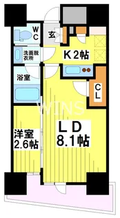 福岡県福岡市博多区住吉2【マンション】の間取り