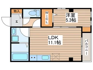 プラティーヌ千代田【2階】の間取り