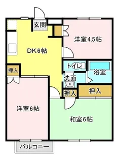 ドミールたかねB棟【2階】の間取り