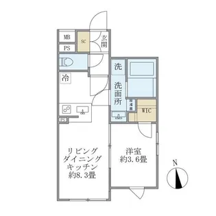 東京都目黒区鷹番2【マンション】の間取り