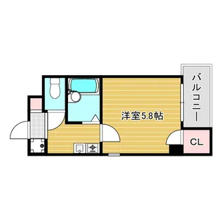 新町エビス【4階】の間取り