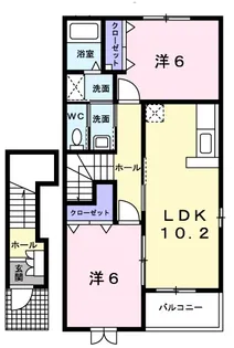 広島県呉市押込5【アパート】の間取り
