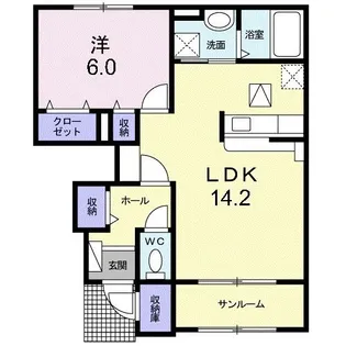 大阪府大阪狭山市半田5【アパート】の間取り
