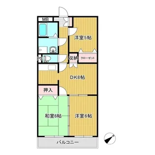 ユーミーマンション多田【2階】の間取り