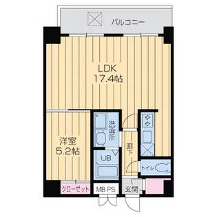 KDXレジデンス難波【10階】の間取り