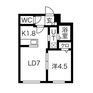 ブランブリエ二十四軒【4階】の間取り