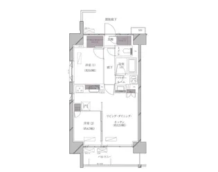 A-standard芝浦【10階】の間取り