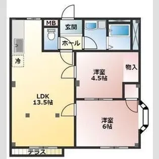 エルディム希望【2階】の間取り