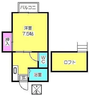 1Kの間取り画像