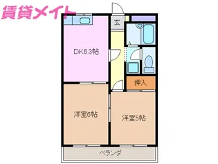ツインクルメゾンI【1階】の間取り
