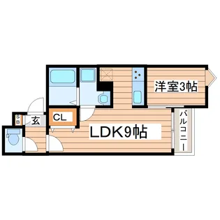 REキャスバルクォーレ長町南【2階】の間取り