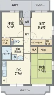 ガーデンヒルズ カメリア【2階】の間取り