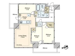 3LDKの間取り画像