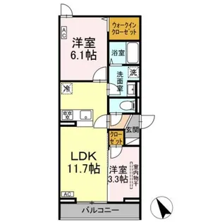 神奈川県相模原市緑区橋本7【アパート】の間取り