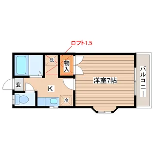 ウインディヒルズ堤【2階】の間取り