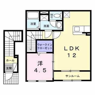 新潟県新潟市中央区鐙3【アパート】の間取り